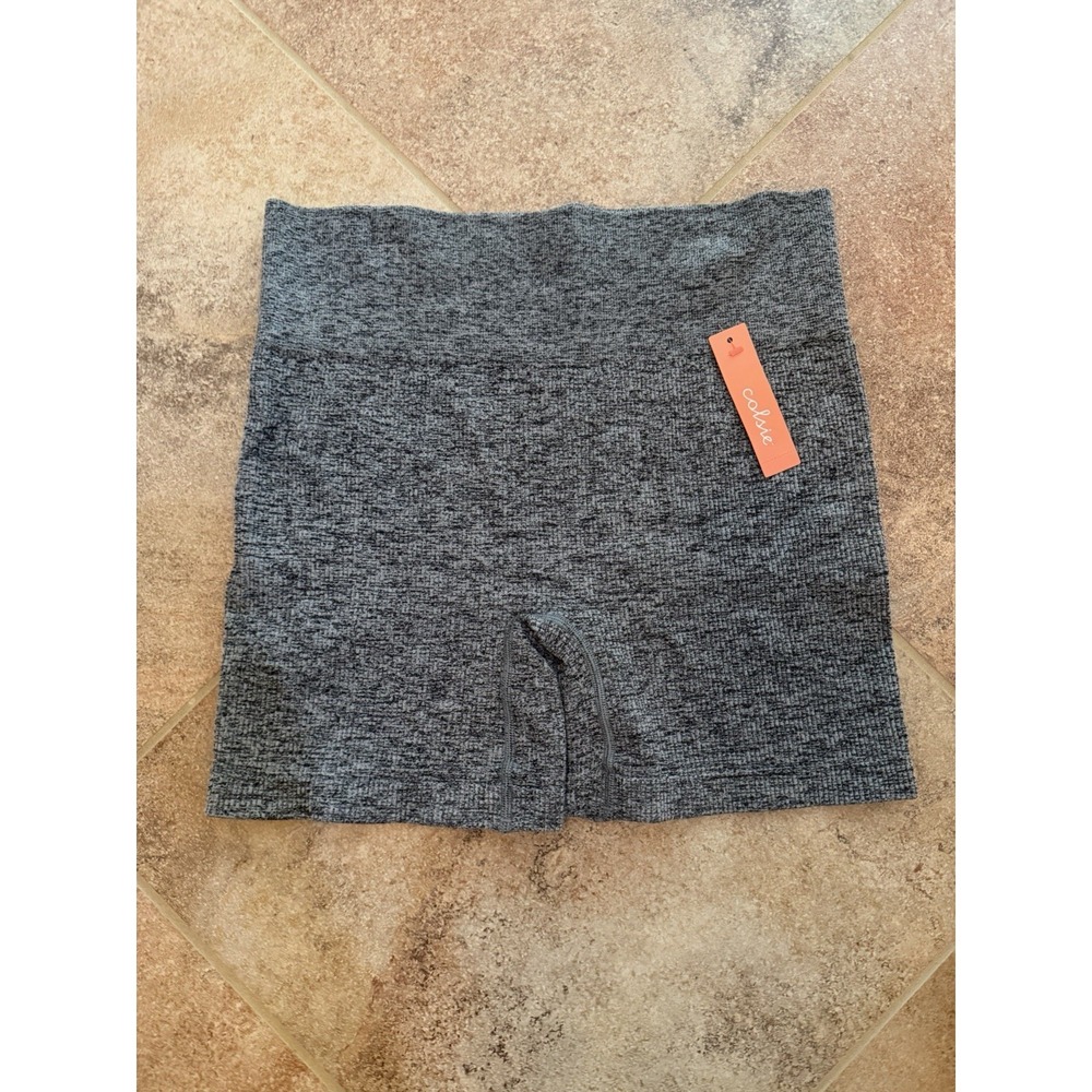 Colsie Women's Ribbed Seamless Lounge Biker Shorts Gray NWT Size XL